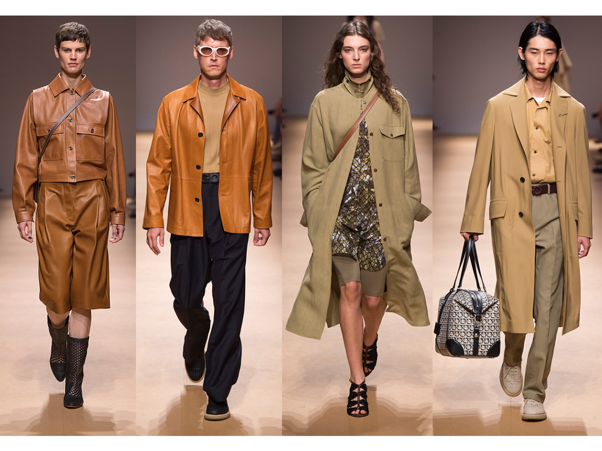 A selection of looks from Salvatore Ferragamo SS19