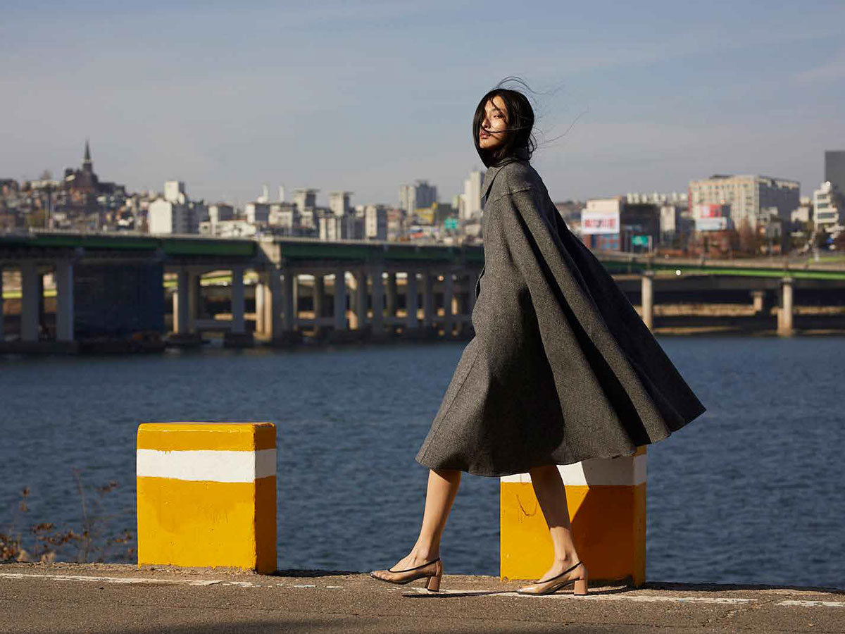 Max Mara Clothes Women Gray Coat Harbour Water