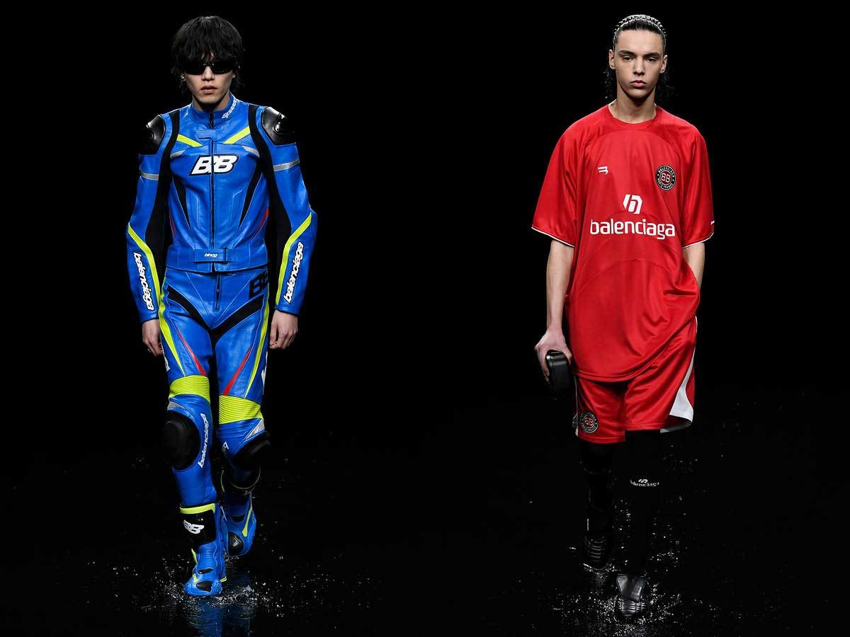 sport sports football biker Balenciaga runway models male