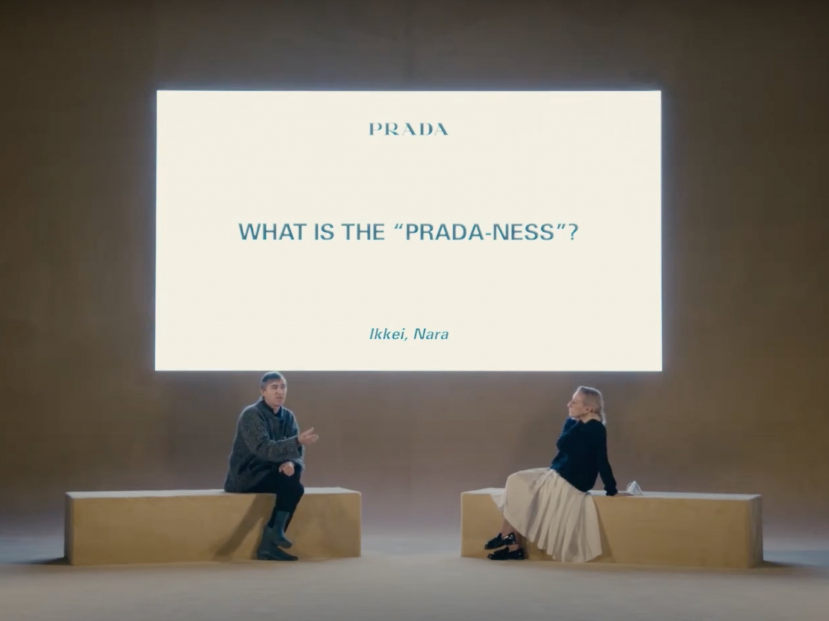 screen Prada Raf Simons talk