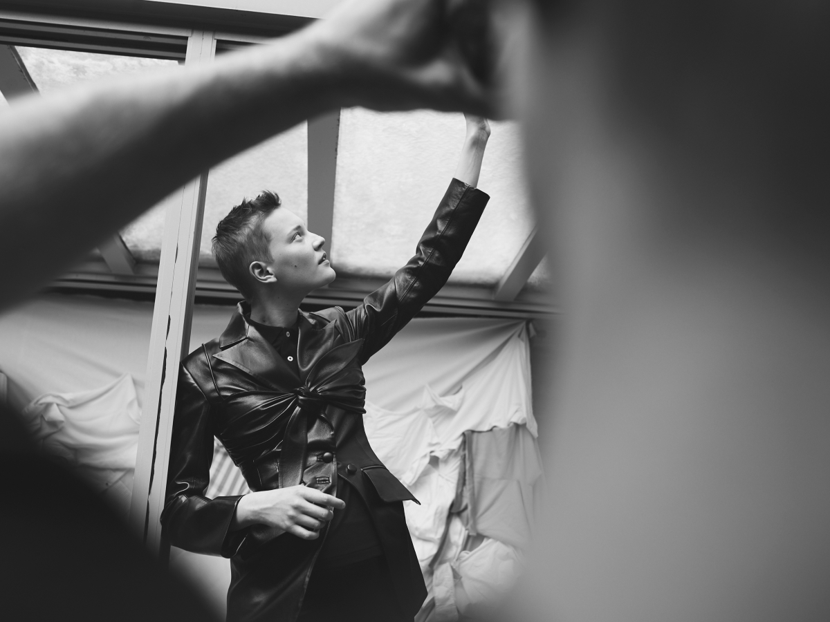black white model