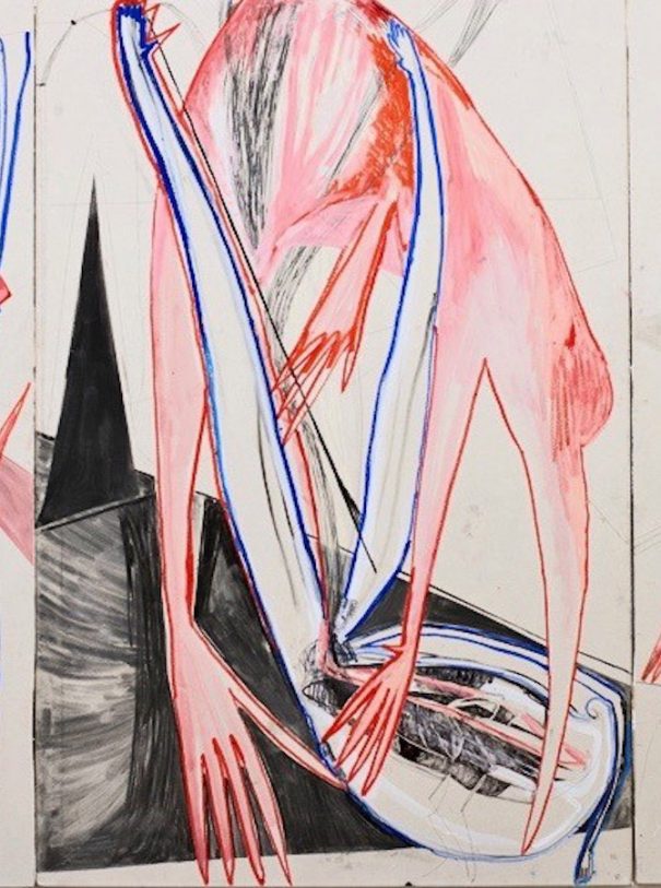 berlin art week modern art hands blue red black white