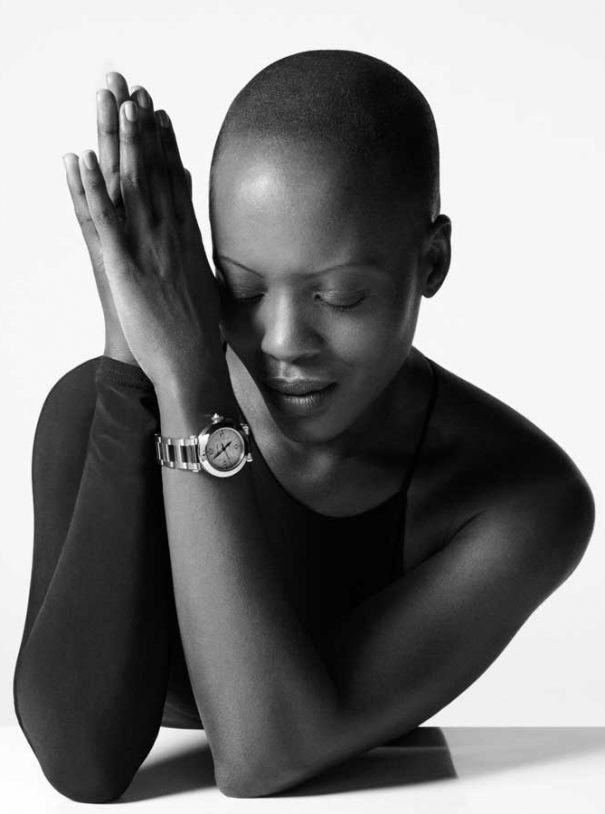 florence Kasumba pasha cartier black white portrait