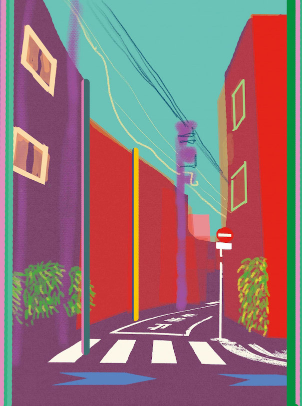 Hiroshi Tanabe_Image3 Hiroshi Tanabe Art Work Street Red Purple Cyan