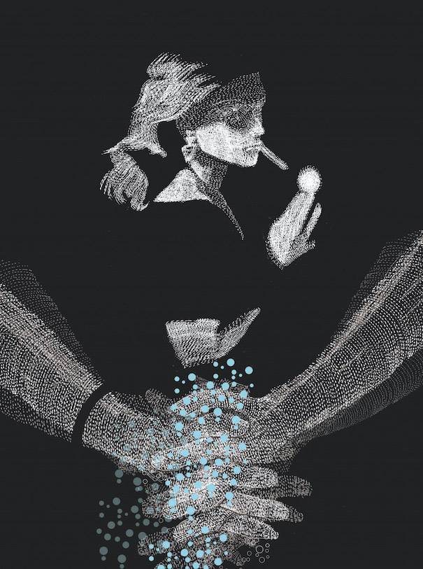 Hiroshi Tanabe_Image5 Hiroshi Tanabe Art Work Cigarette Hands Black White Woman