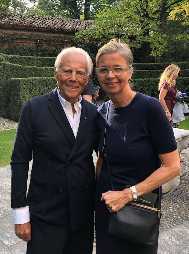 Inga Griese und Giorgio Armani