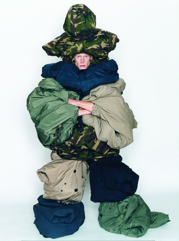 Jacket Hat Blue Green Clothes Male Model White Background