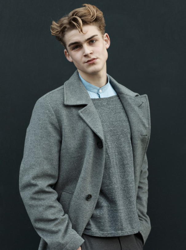 Berlin Fashionweek Menswear Male Model Gray Jacket Blonde Hair