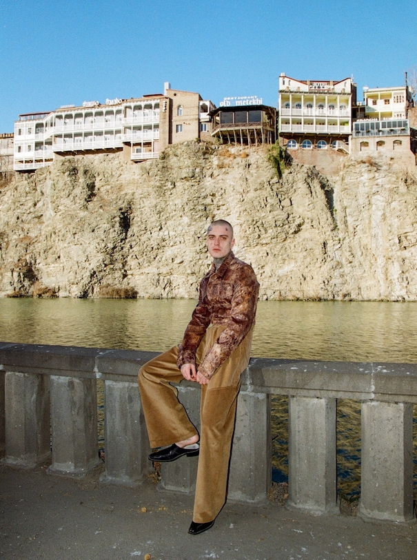 Situationist editorial velvet yellow pants red wax jacket georgia