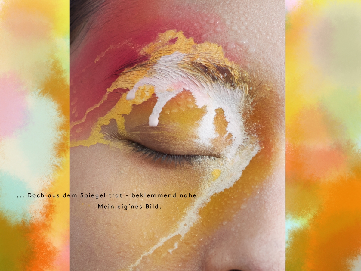 ralph mecke watercolor pink yellow eye makeup
