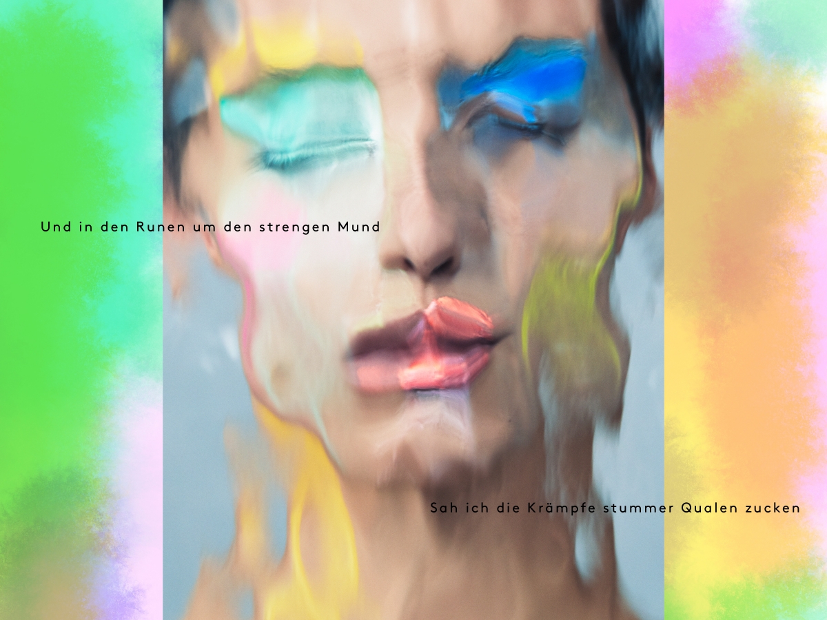 ralph mecke watercolor pink yellow green blue eye makeup