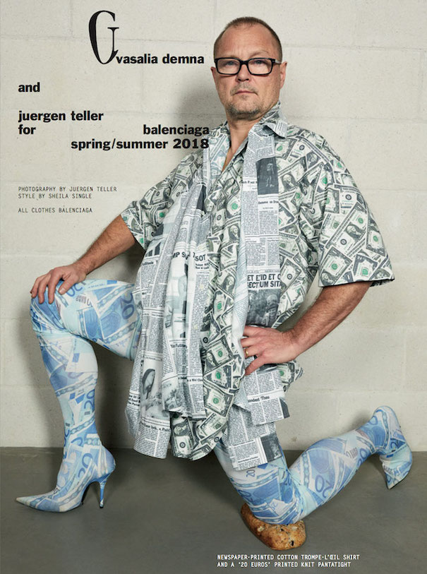 Jürgen Teller gestylt von Sheila Single