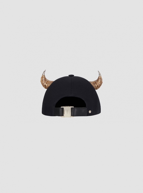 Givenchy gold horns black cap