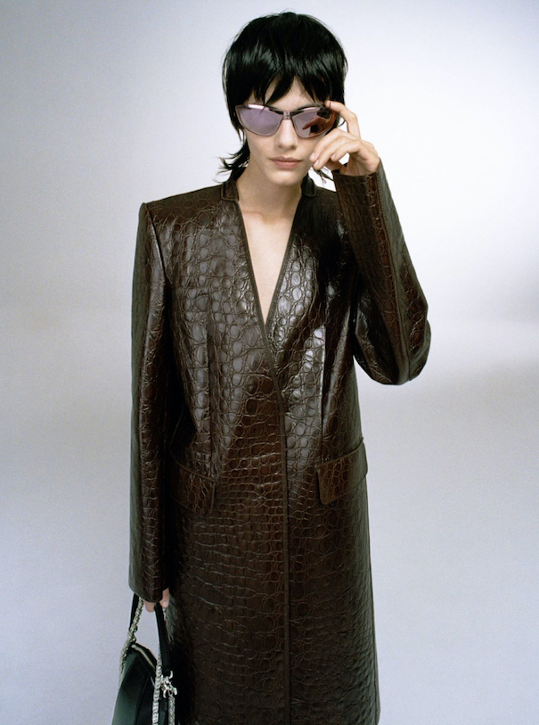 Givenchy Brown coat sunglasses editorial