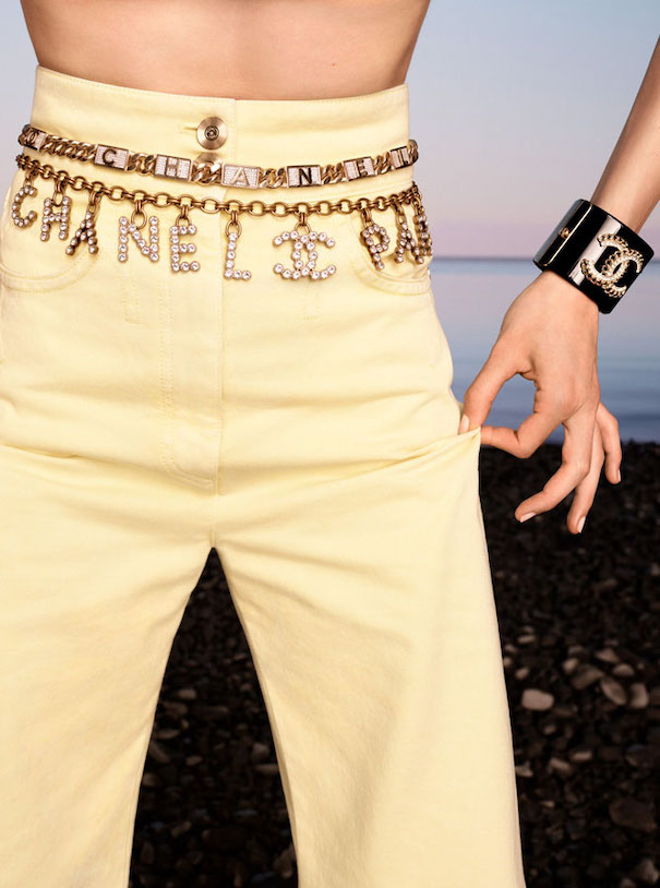 Chanel belt yellow