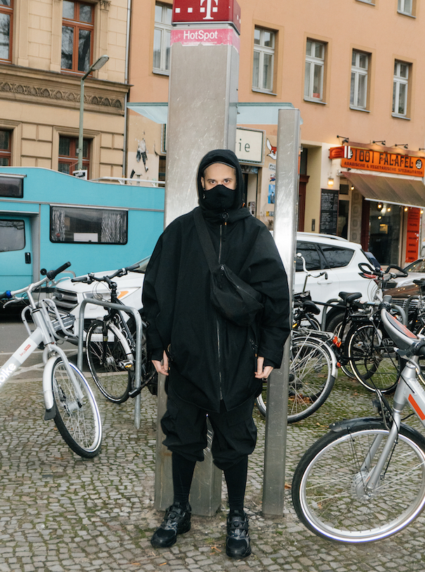 Man dressed all in black Berlin