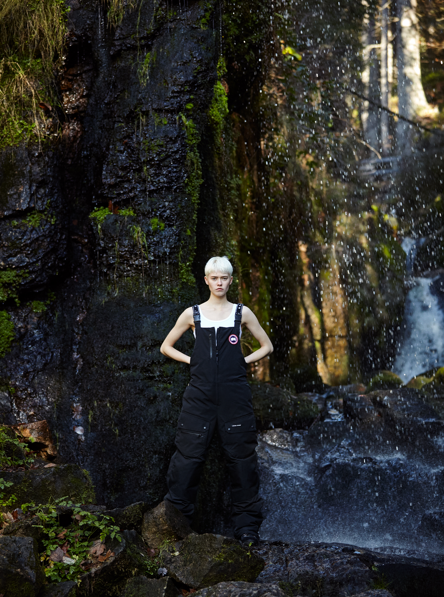 of fog and falls Maike in Canada Goose Overall Schwarzwald Wasserfall
