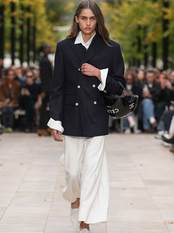Celine branded biker helmets