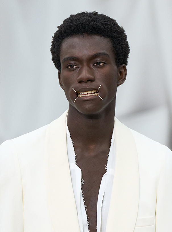 Orthodontic mouth guards at Maison Margiela S/S 2026