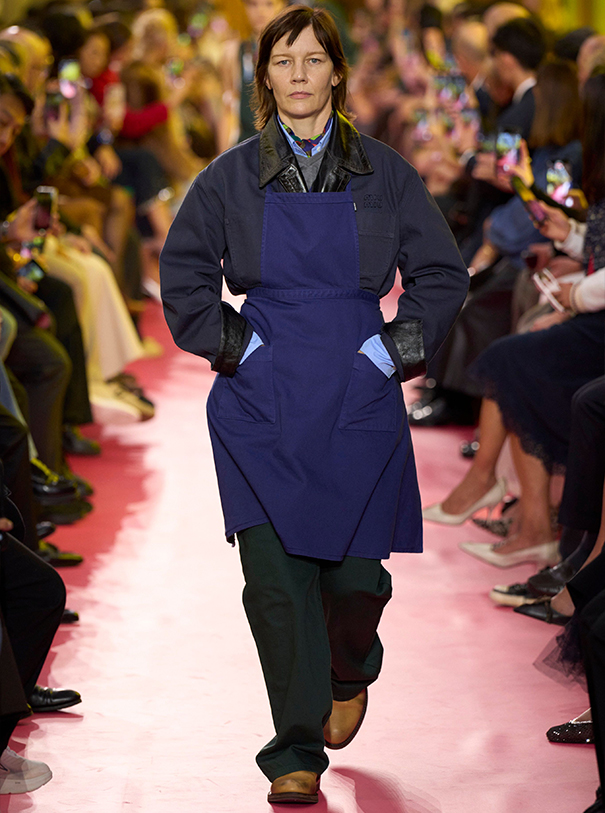 Sandra Hüller opening the Miu Miu S/S 2026 show