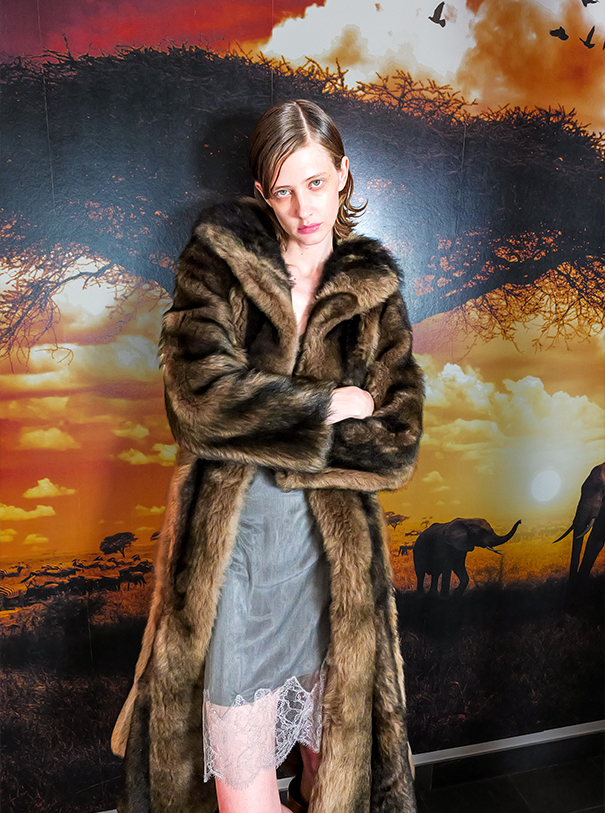 Coat and dress FENDI