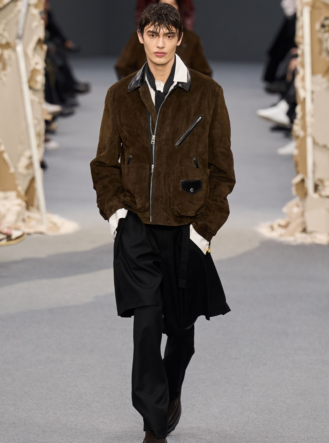 Chocolate brown suede leather jackets