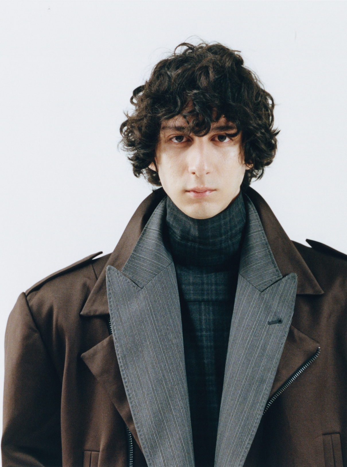Coat INSTITUTION BY GALIB GASSANOFF; Jacket BRUNELLO CUCINELLI; Shirt GAL NELL DAHAN