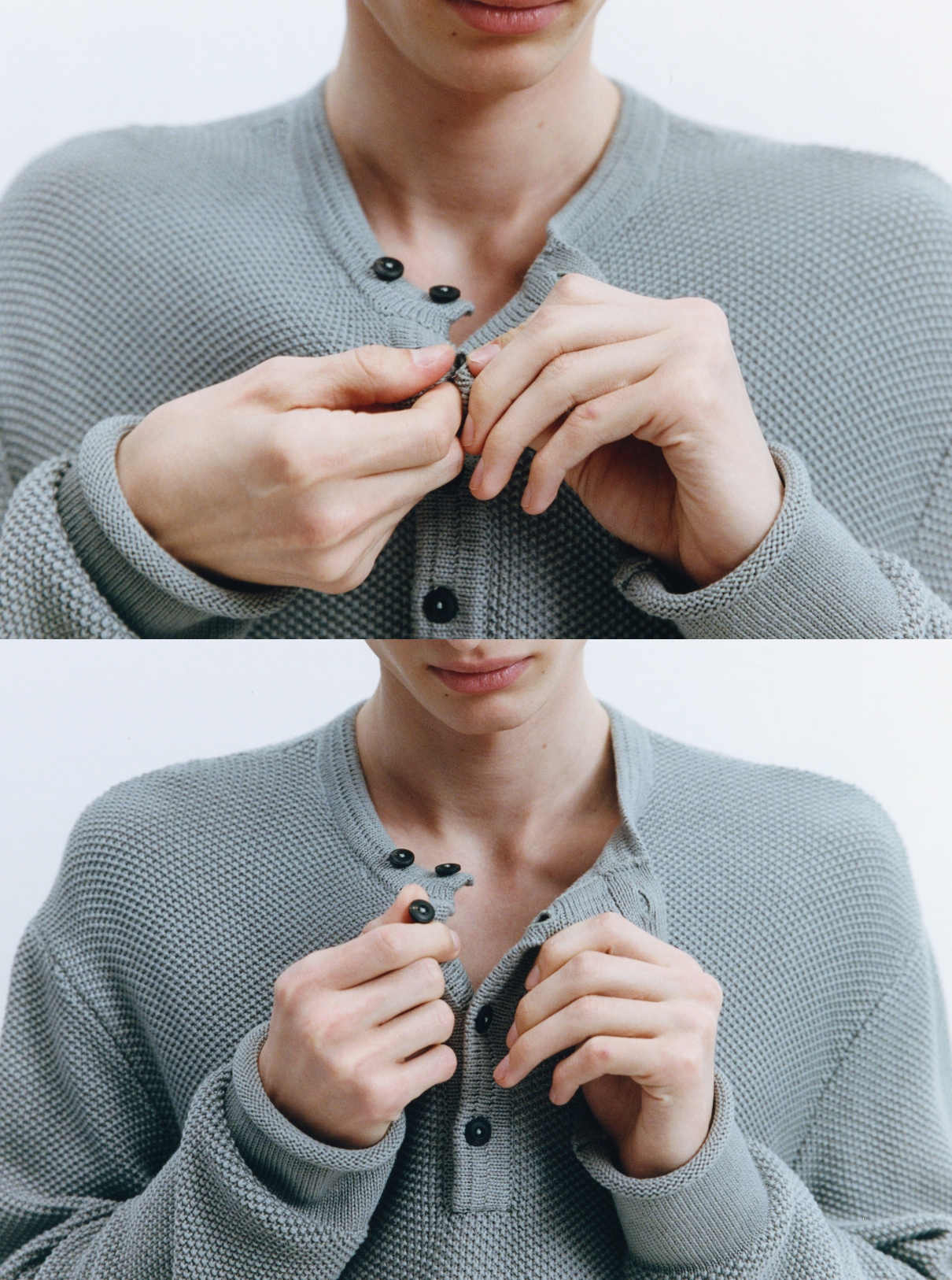 Male model dressing in Giorgio Armani 
