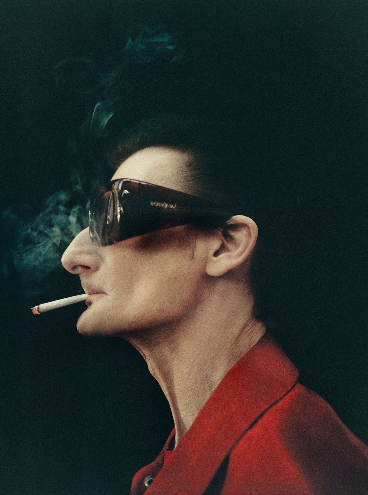 Sunglasses SAINT LAURENT; Jacket TOM FORD