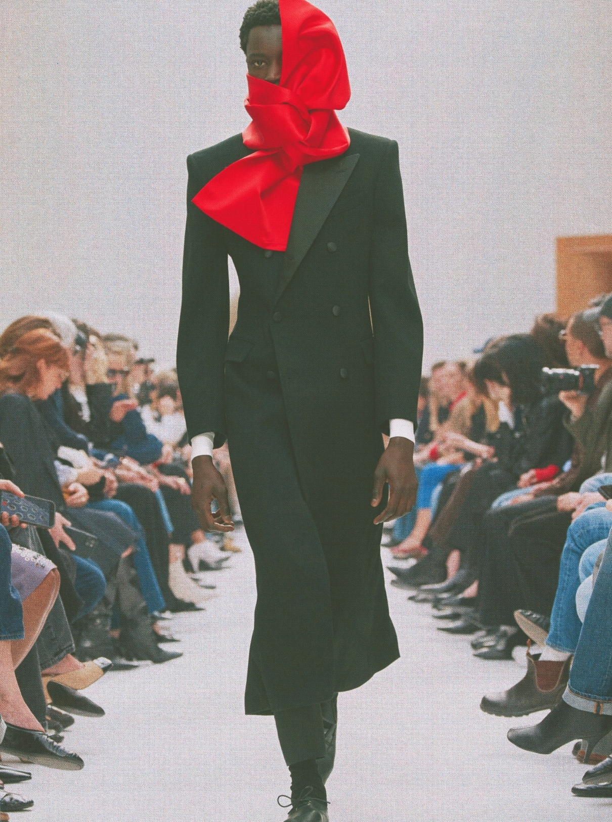 Celine's scarf-styling
