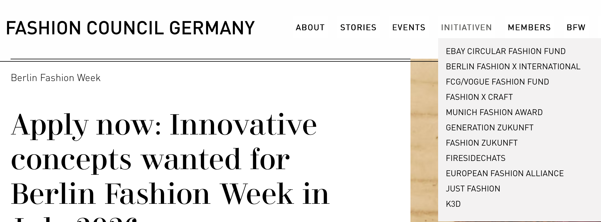 Förderprogramme des German Fashion Councils